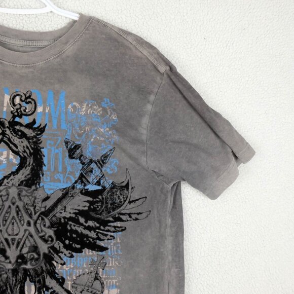 Archaic T Shirt Mens Large Gray Blue Gothic Crew Retro 90S Short Sleeve - Picture 3 of 10